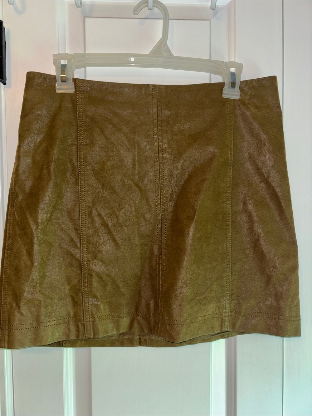 Free People Brown Faux Leather Mini Skirt - Women